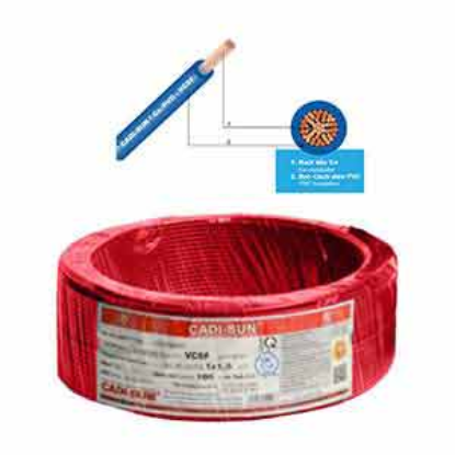 Ảnh của Dây điện đơn mềm ruột đồng CADISUN VCSF 1x1.5-R 