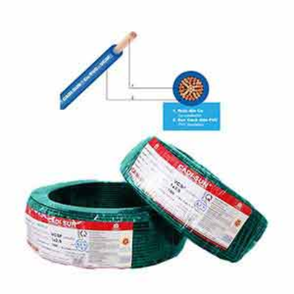Ảnh của Dây điện đơn mềm ruột đồng CADISUN VCSF 1x2.5-G 
