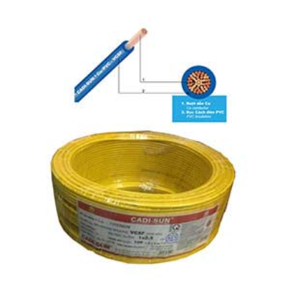Ảnh của Dây điện đơn mềm ruột đồng CADISUN VCSF 1x2.5-Y 