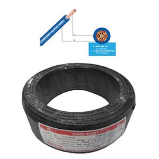 Ảnh của Dây điện đơn mềm ruột đồng CADISUN VCSF 1x4.0-B 