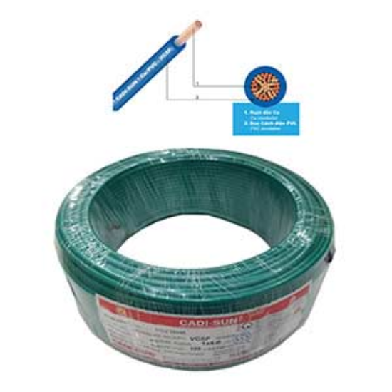 Ảnh của Dây điện đơn mềm ruột đồng CADISUN VCSF 1x4.0-G 
