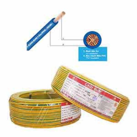 Ảnh của Dây điện đơn mềm ruột đồng CADISUN VCSF 1x4.0-E 