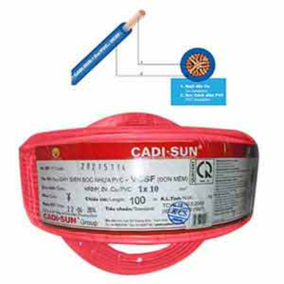 Ảnh của Dây điện đơn mềm ruột đồng CADISUN VCSF 1x10.0-R 