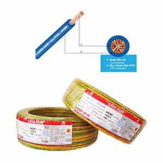 Ảnh của Dây điện đơn mềm ruột đồng CADISUN VCSF 1x0.5-E 
