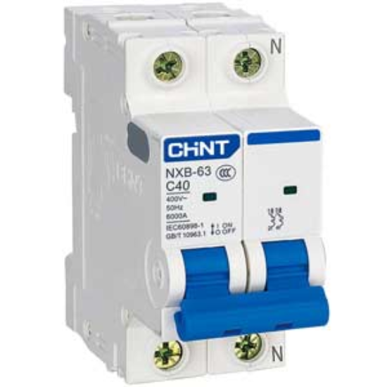 Ảnh của Áp tô mát cài cỡ nhỏ CHINT NXB-63 2P C40 6kA 