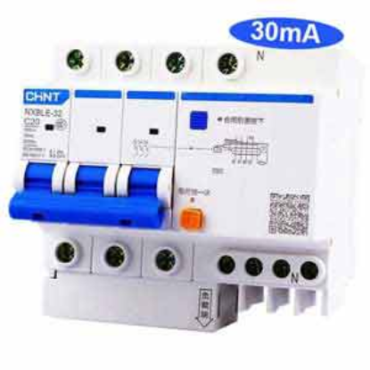 Ảnh của Át chống dòng rò CHINT NXBLE-32 3P+N C20 30mA 6kA 