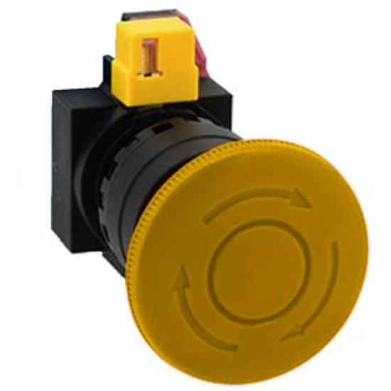 Ảnh của Công tắc dừng khẩn cấp  ( có khối tiếp điểm tháo rời) IDEC HW1B-V401Y 