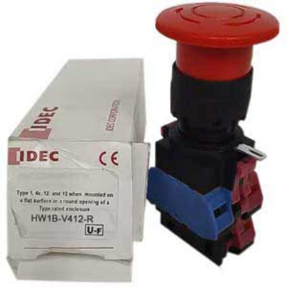 Ảnh của Công tắc dừng khẩn cấp  ( có khối tiếp điểm tháo rời) IDEC HW1B-V412R 