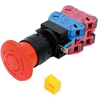 Ảnh của Công tắc dừng khẩn cấp  ( có khối tiếp điểm tháo rời) IDEC HW1B-V413R 