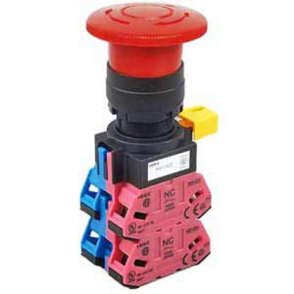 Ảnh của Công tắc dừng khẩn cấp  ( có khối tiếp điểm tháo rời) IDEC HW1B-V422R 