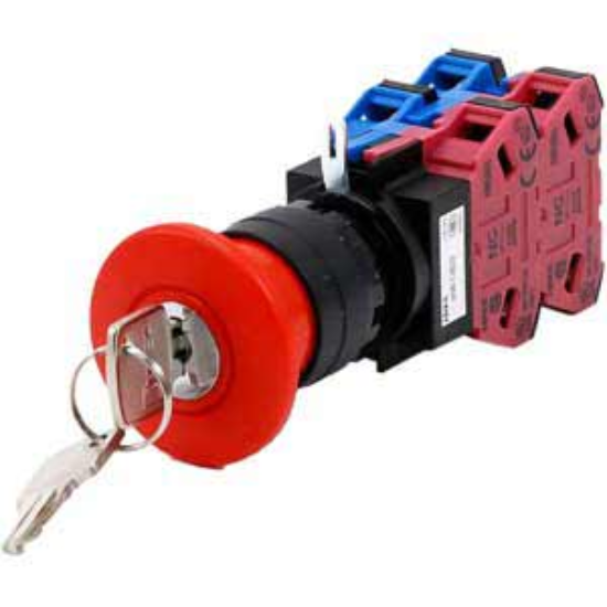 Ảnh của Công tắc dừng khẩn cấp  ( có khối tiếp điểm tháo rời) IDEC HW1B-X422R 