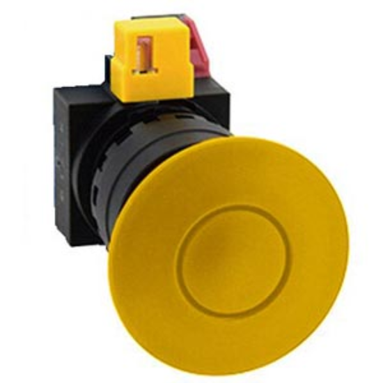 Ảnh của Công tắc dừng khẩn cấp  ( có khối tiếp điểm tháo rời) IDEC HW1B-Y201Y 