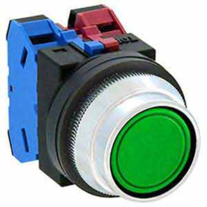 Ảnh của Nút nhấn nhả không đèn IDEC ABN2F11G D30 1NO+1NC (Xanh)