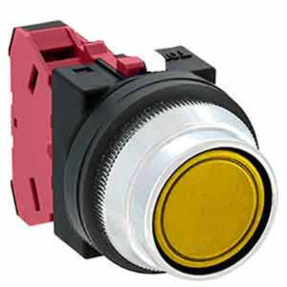 Ảnh của Nút nhấn giữ không đèn IDEC AON2F01Y D30 1NC (Vàng)