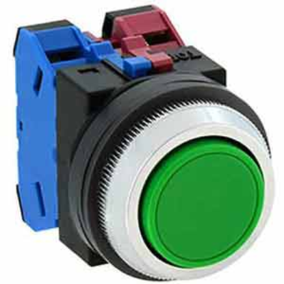 Ảnh của Nút nhấn giữ không đèn IDEC AON111G D30 1NO+1NC (Xanh)