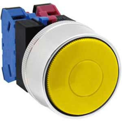 Ảnh của Nút nhấn nhả không đèn IDEC ABGW411Y-MAU D22 1NO+1NC (Vàng)