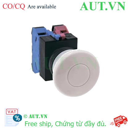 Ảnh của Nút nhấn nhả không đèn IDEC ABW411W-MAU D22 1NO+1NC (Trắng)