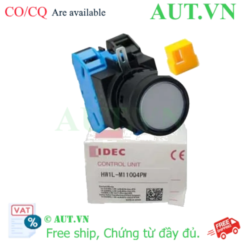 Ảnh của Nút nhấn có đèn D22mm IDEC HW1L-M110Q4PW 