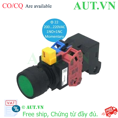 Ảnh của Nút nhấn có đèn D22mm IDEC HW1L-M111M2G 