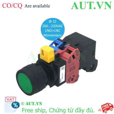 Ảnh của Nút nhấn có đèn D22mm IDEC HW1L-M111M2G 
