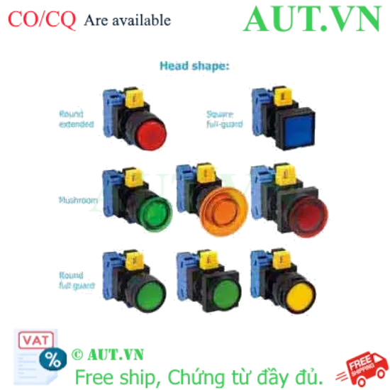Ảnh của Nút nhấn có đèn D22mm IDEC HW1L-M202Q4R 