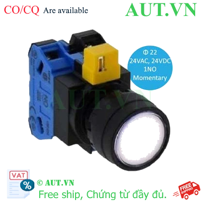 Ảnh của Nút nhấn có đèn D22mm IDEC HW1L-MF210Q4PW 