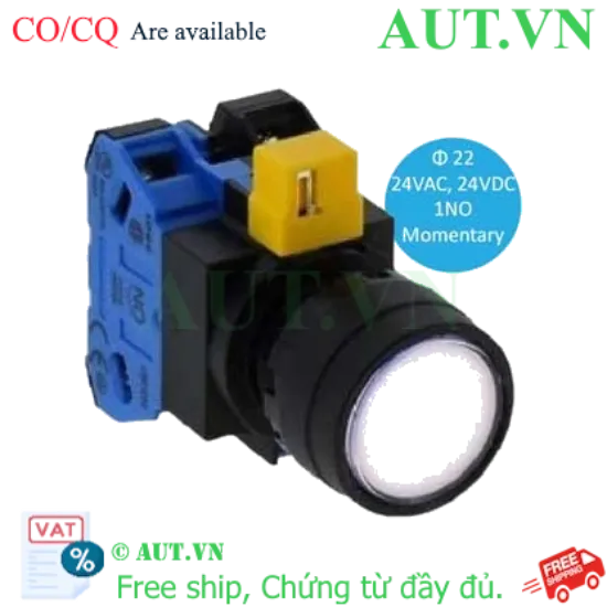 Ảnh của Nút nhấn có đèn D22mm IDEC HW1L-MF210Q4PW 