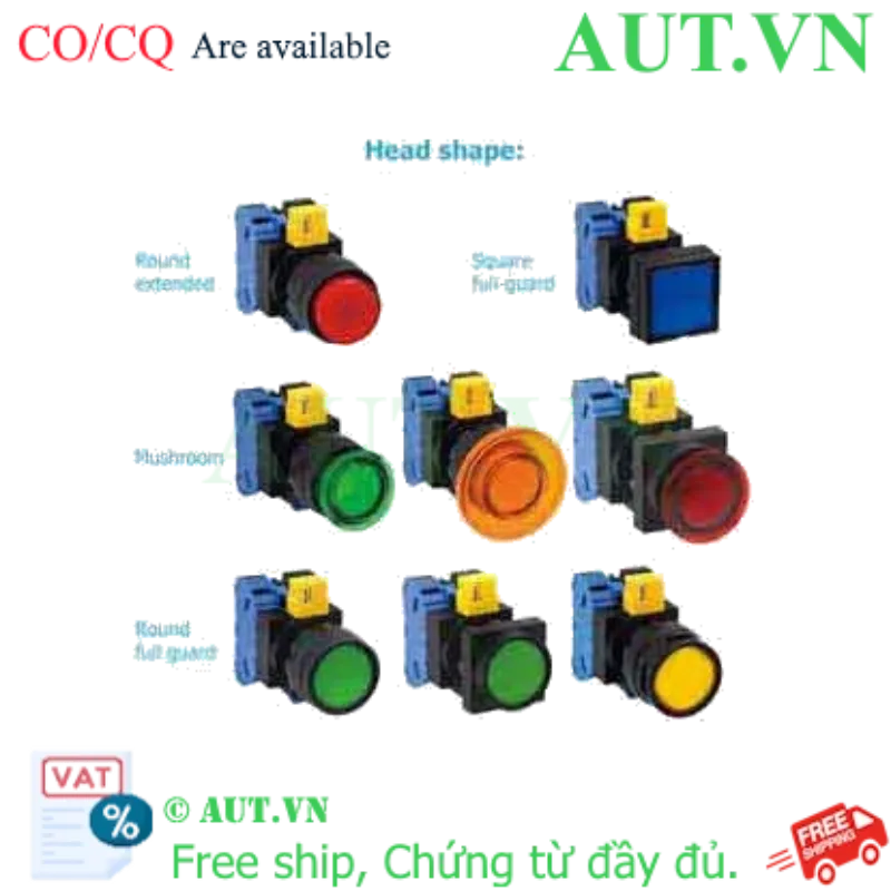 Ảnh của Nút nhấn có đèn D22mm IDEC HW3L-M311Q4R-MAU 