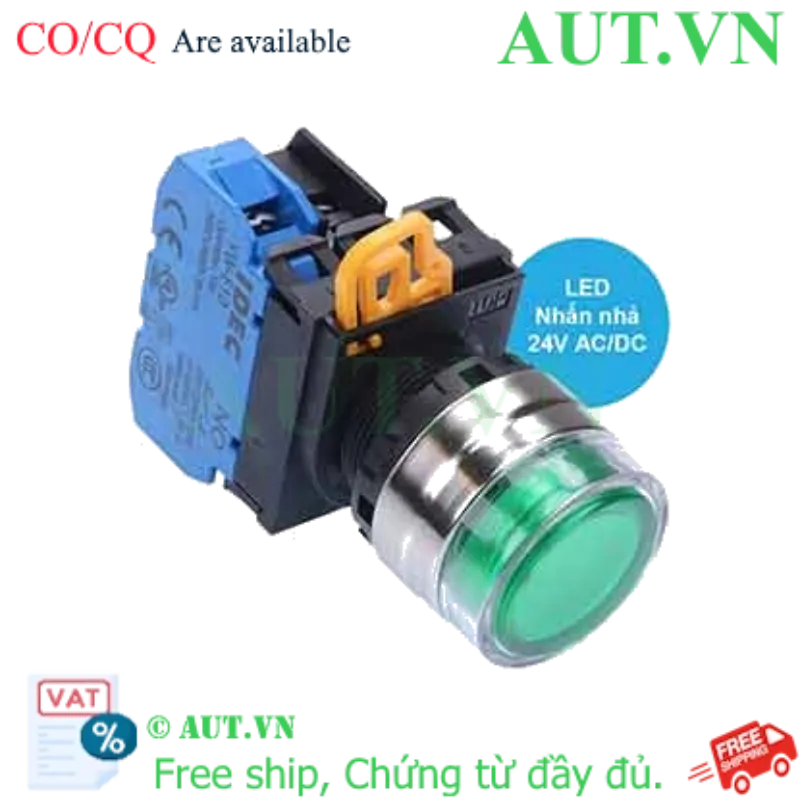 Ảnh của Nút nhấn công tắc có IDEC YW4L-MF2E10Q4G, 24VAC/DC, 1NO