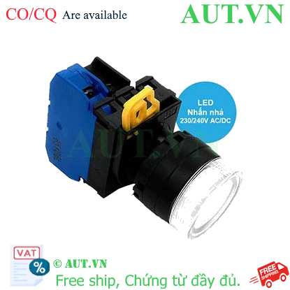 Ảnh của Nút nhấn công tắc có LED YW1L-MF2E10QM3PW IDEC, tốt