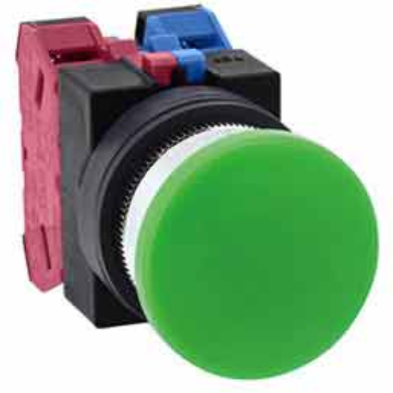 Ảnh của Nút nhấn nhả ABS311NG IDEC, D25, 1NO+1NC, xanh, tốt