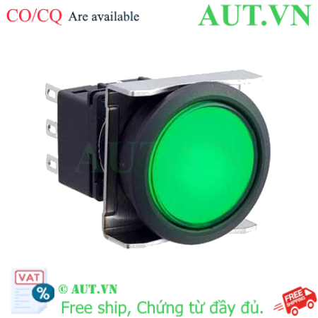 Ảnh của Nút nhấn giữ có đèn IDEC LBW6L-A1T14G 24VAC/DC D22 1NO+1NC (Xanh)
