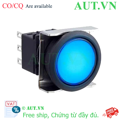 Ảnh của Nút nhấn giữ có đèn IDEC LBW6L-A1T64S 24VAC/DC D22 2NO+2NC (Xanh)