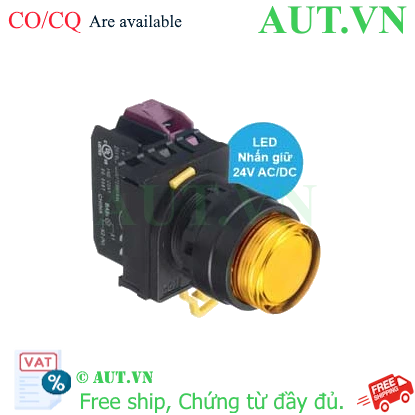 Ảnh của Nút nhấn giữ có đèn IDEC YW1L-A2E01Q4A 24VAC/DC D22 1NC (Hổ phách)
