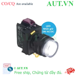 Ảnh của Nút nhấn giữ có đèn IDEC YW1L-A2E01Q4PW 24VAC/DC D22 1NC (Trắng)