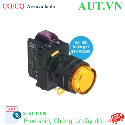 Ảnh của Nút nhấn giữ có đèn IDEC YW1L-A2E01Q7A 24VAC/DC D22 1NC (Hổ phách)