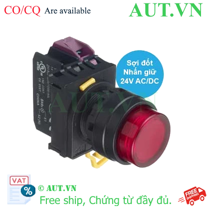 Ảnh của Nút nhấn giữ có đèn IDEC YW1L-A2E01Q7R 24VAC/DC D22 1NC (Đỏ)
