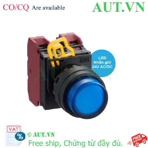 Ảnh của Nút nhấn giữ có đèn IDEC YW1L-A2E02Q4S 24VAC/DC D22 2NC (Xanh)