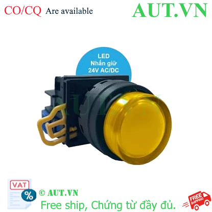 Ảnh của Nút nhấn giữ có đèn IDEC YW1L-A2E10Q4A 24VAC/DC D22 1NO (Hổ phách)