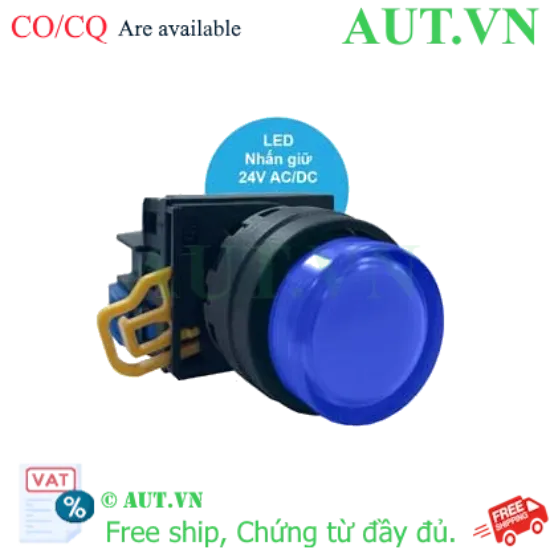 Ảnh của Nút nhấn giữ có đèn IDEC YW1L-A2E10Q4S 24VAC/DC D22 1NO (Xanh)