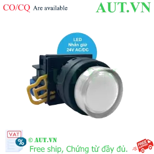 Ảnh của Nút nhấn giữ có đèn IDEC YW1L-A2E10Q4W 24VAC/DC D22 1NO (Trắng)