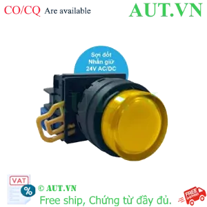Ảnh của Nút nhấn giữ có đèn IDEC YW1L-A2E10Q7A 24VAC/DC D22 1NO (Hổ phách)