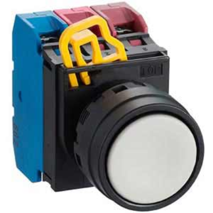 Ảnh của Nút nhấn nhả không đèn IDEC YW1B-M1E12W D22 1NO+2NC (Trắng)