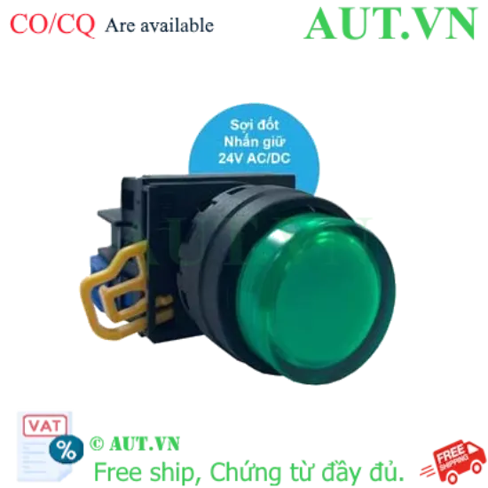 Ảnh của Nút nhấn giữ có đèn IDEC YW1L-A2E10Q7G 24VAC/DC D22 1NO (Xanh)