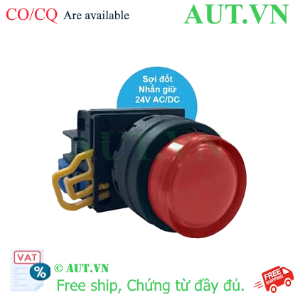 Ảnh của Nút nhấn giữ có đèn IDEC YW1L-A2E10Q7R 24VAC/DC D22 1NO (Đỏ)