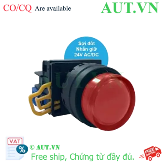 Ảnh của Nút nhấn giữ có đèn IDEC YW1L-A2E10Q7R 24VAC/DC D22 1NO (Đỏ)