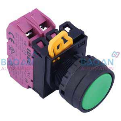 Ảnh của YW1B-M1E02G Nút nhấn không đèn Idec màu xanh D22 2NC