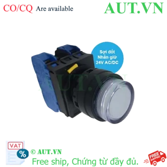 Ảnh của Nút nhấn giữ có đèn IDEC YW1L-A2E20Q7W 24VAC/DC D22 2NO (Trắng)