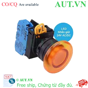 Ảnh của Nút nhấn giữ có đèn IDEC YW1L-A4E10Q4A 24VAC/DC D22 1NO (Hổ phách)