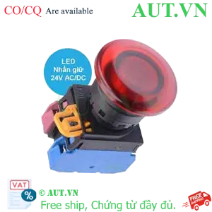 Ảnh của Nút nhấn giữ có đèn IDEC YW1L-A4E11Q4R 24VAC/DC D22 1NO+1NC (Đỏ)